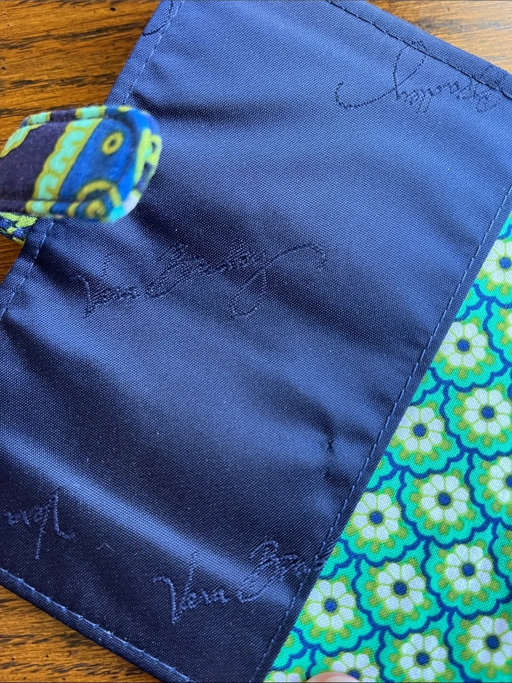 Vera Bradley Passport Holder Rhythm and Blues Pattern